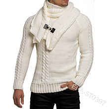 Load image into Gallery viewer, Men&#39;s Knit Sweater+Scarf Set