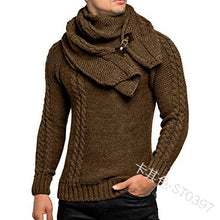 Load image into Gallery viewer, Men&#39;s Knit Sweater+Scarf Set