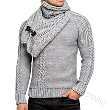 Load image into Gallery viewer, Men&#39;s Knit Sweater+Scarf Set