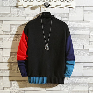 Men's Color Block Pullover Sweater