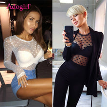 Load image into Gallery viewer, Sheer Polka Dot Top